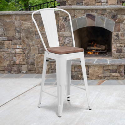 24" Patio Bar Stool by Flash Furniture