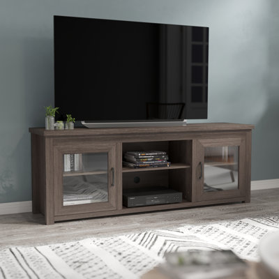 Hatteras Classic TV Stand for up to 80" TVs with Glass Fronted Doors by Flash Furniture