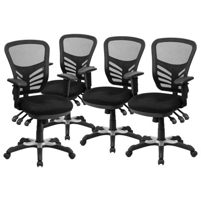 Wolfe Ergonomic Multifunction Office Chair-Adjustable Arms by Flash Furniture