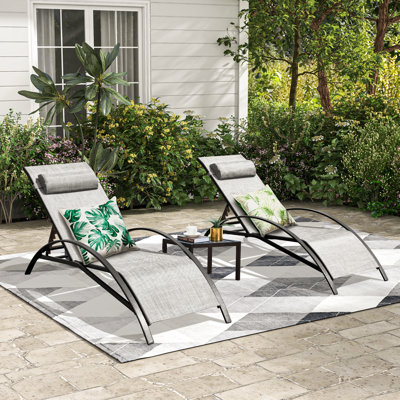 EROMMY Outdoor Chaise Lounge Set by EROMMY