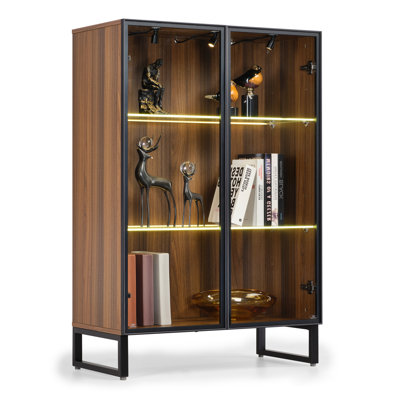 Sayles Display Cabinet with Adjustable Shelves & Interior Light by Trent Austin Design