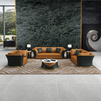 3 Piece Genuine Leather Living Room Set
