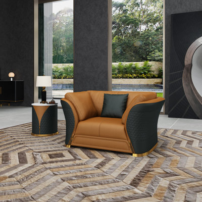 Vogue Chair Italian Leather by European Furniture