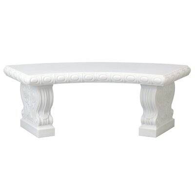 Sharpe Garden Bench White Indoor/Outdoor Polyethylene Lightweight Commercial Grade Plastic by Astoria Grand