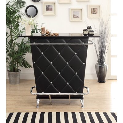Asbury Tufted Bar with Wine Storage by Willa Arlo Interiors