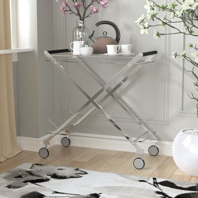 Hurley Modern Design Bar Cart by Everly Quinn