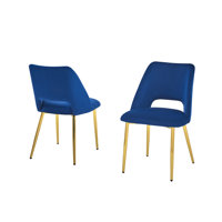 Ivylynn Velvet Upholstered Side Chair by Everly Quinn
