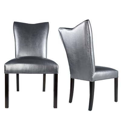 Hilley Vinyl Upholstered Contemporary Parsons Chair by Everly Quinn