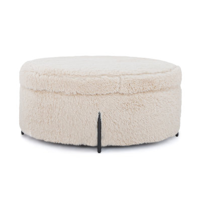 Cori 39" Wide Round Storage Ottoman
