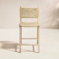 Yvaine Franc 25" Teak Patio Bar Stool by Joss & Main