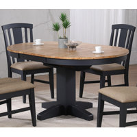 Derbyshire Solid Wood Extendable Round Dining Table by Lark Manor