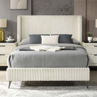 Wide Wale Corduroy Upholstery Panel Bed by Latitude Run