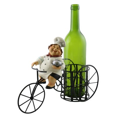 Alissa Smiling Female Chef 1 Bottle Tabletop Wine Bottle Rack by Wine Bodies