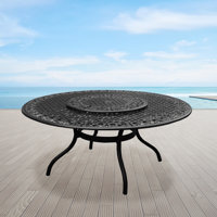 Casarez Metal Dining Table by Fleur De Lis Living