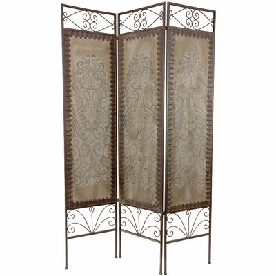 Gorden 46.5" W x 70.5" H 3- Panel Folding Room Divider by Fleur De Lis Living