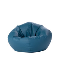 Factory Direct Partners 30 inch Round Faux Leather Bean Bag for Kids and Teens by Factory Direct Partners