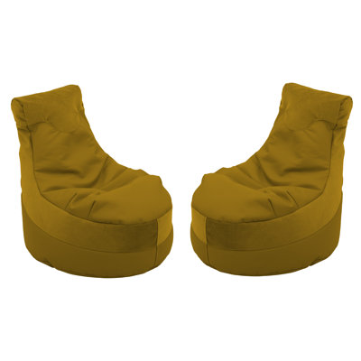 SoftScape Two-Textured Trendy Bean Bag, 2-Piece - Sterl inchg by Factory Direct Partners