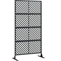 72" H×40" W Metal Outdoor Privacy Screen, Freestanding Outdoor Privacy Screens And Panels For Patio Lawn Deck, Outdoor Privacy Panels Decorative Priva by Fashionwu