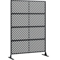 72" H×40" W Metal Outdoor Privacy Screen, Freestanding Outdoor Privacy Screens And Panels For Patio Lawn Deck, Outdoor Privacy Panels Decorative Priva by Fashionwu