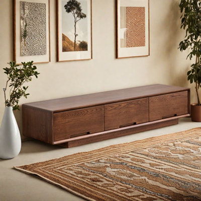 Japanese style minimalist floor standing TV stand