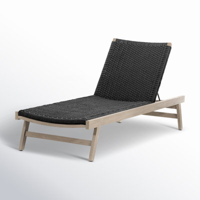 Neecy 78.75" Long Reclining Teak Single Chaise by AllModern