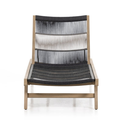 Doritta 78.75" Long Reclining Teak Single Chaise