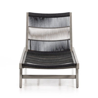 Doritta 78.75" Long Reclining Teak Single Chaise