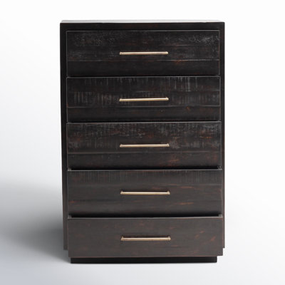 Biscayne 5 Drawer 30" W Solid Wood Chest by Joss & Main