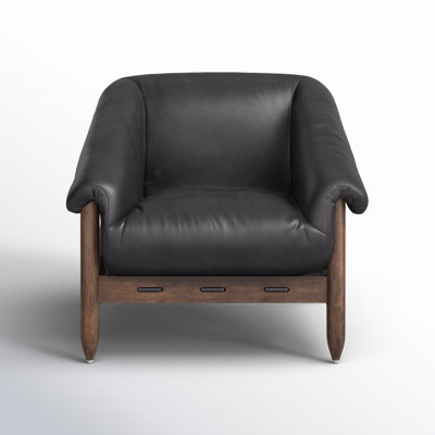 Arista 32.5" W Top Grain Leather Armchair by AllModern