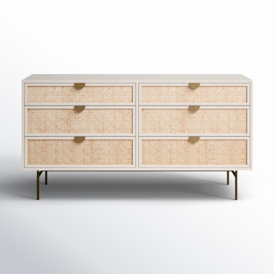 Lodi 6 Drawer 64" W Double Dresser by Joss & Main