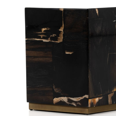 Corrida Solid Wood Abstract End Table by Everly Quinn