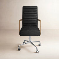 Murfee Genuine Leather Executive Chair by Birch Lane