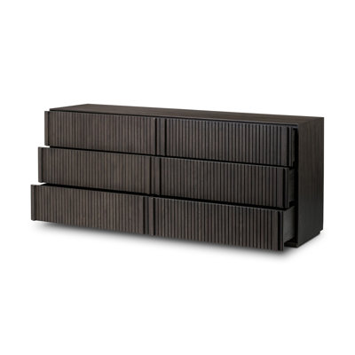 Jaxin 6 Drawer 75" W Double Dresser by Loon Peak