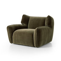 Thaddeus Oversized Upholstered Swivel Chair by Joss & Main