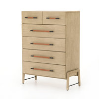 Rosedale 6 Drawer Tall Dresser-Oak Veneer by Ebern Designs