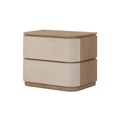 Mariella Nightstand-Beige Painted Linen by Four Hands