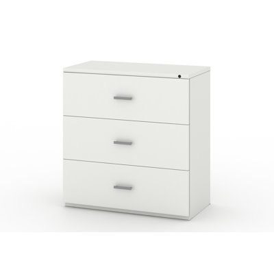 My-Hite Metal with Lateral Filing Cabinet 3 Drawers, Interlock System, Tipover Restraint Device by Friant