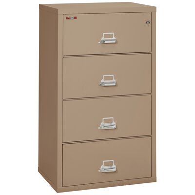 Fireproof 4-Drawer Vertical File Cabinet by FireKing