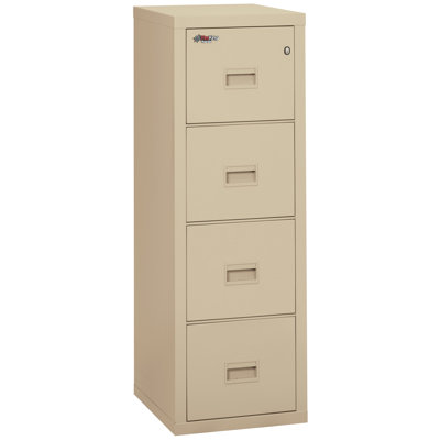 Compact TurtleInsulated Vertical File, 4-Drawer Vertical Filing Cabinet by FireKing