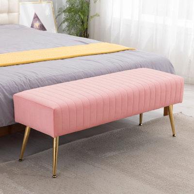 Rodjanae Velvet with Upholstery Bench by Everly Quinn