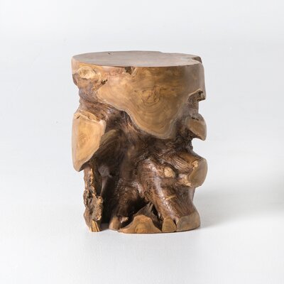 Casimier Teak Accent Stool by Wade Logan