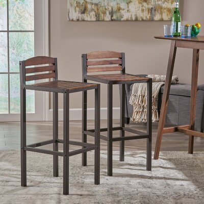 Buterbaugh Solid Wood 30" Bar Stool by Foundry Select
