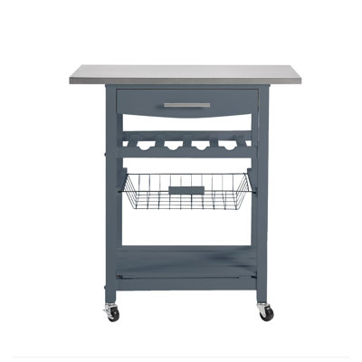 Mobile Rolling Kitchen Island Trolley Serving Cart by FunniHomi