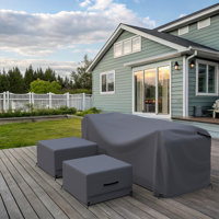 Huang Wicker Rattan Outdoor Patio Conversation Set Cover by Arlmont & Co.
