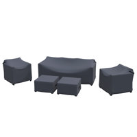Harbin Rattan Outdoor Sofa Seating Group Cover by Arlmont & Co.