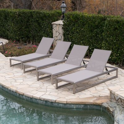 Roberson Reclining Outdoor Chaise Lounge Set by Orren Ellis
