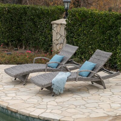 Hershman 79.75" Long Reclining Chaise Lounge Set
