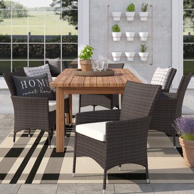 Swinney 7 Piece Extendable Dining Set with Cushions by Laurel Foundry Modern Farmhouse