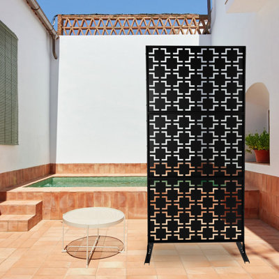 74.8"H Decorative Metal Privacy Screen for Indoors and Outdoors by FRONG