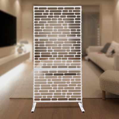 H74.8"* W35.4" Privacy Fence Screen with Stand by FRONG
